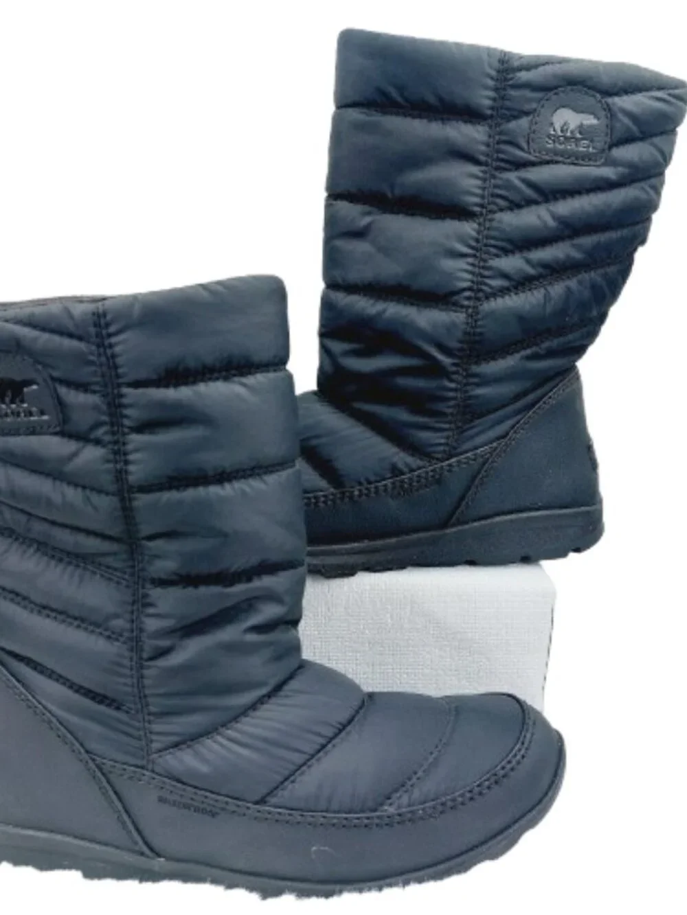 Sorel Women's Black Whitney Puffy Mid Quilted Waterproof Winter Boots Size 8.5